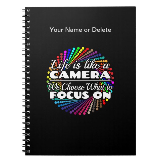Carnet Citation du photographe Focus - La vie comme une c (Devant)