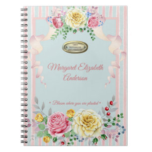 Carnet Citation florale nommée faite sur commande