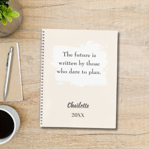 Carnet Citation inspirante crème beige