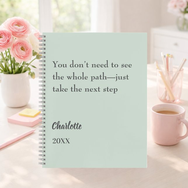 Carnet Citation inspirante de vert sauge pour objectif (Créateur téléchargé)