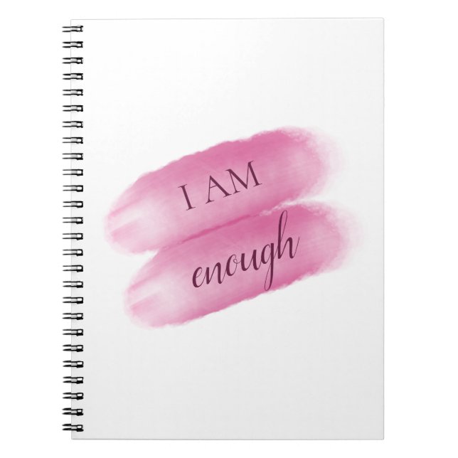 Carnet Citation Inspirante Simple Je Suis Assez Affirmati (Devant)