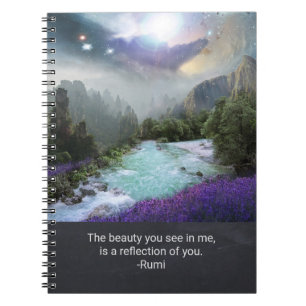 Carnet Citation inspirante sur la beauté de Rumi