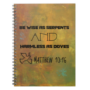 Carnet Citation Inspirationnelle de Matthew 10:16