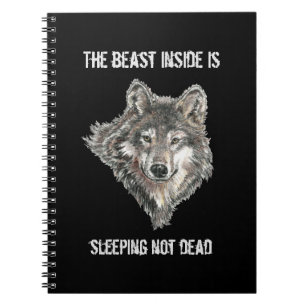 Carnet Citation inspirée ou motivationnelle Loup Animal