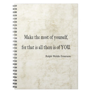 Carnet Citation inspirée vintage d'Emerson