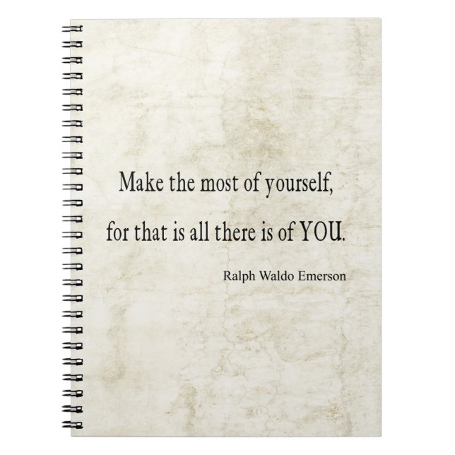 Carnet Citation inspirée vintage d'Emerson (Devant)