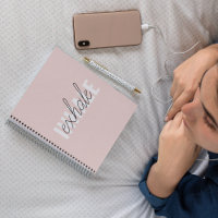 Citation moderne Pastel Pink Inhale Exhale