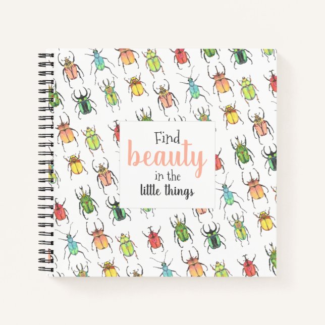 Carnet Citation motivationnelle Aimer les bogues (Devant)