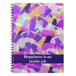 Carnet Citation Motivationnelle moderne violet rose jaune