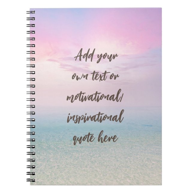 Carnet Citation Motivationnelle Pastel Dream Beach sur me (Devant)