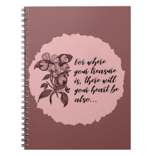 Carnet Citation Trésor Inspirationnel Mauve rose