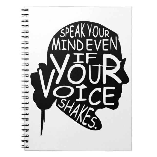 Carnet Citations Cadeau féministe, RBG célèbre (Devant)