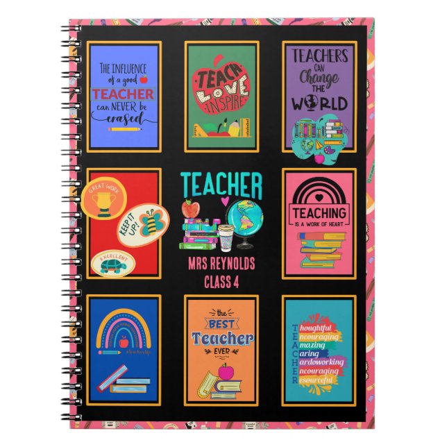 Carnet Citations de cadeaux drôles pour enseignants à la  (Devant)