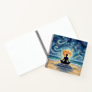Carnet Citations de méditation de yoga nuit étoilée ciel