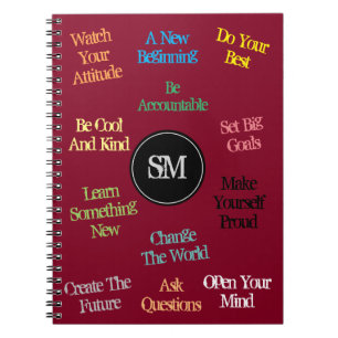 Carnet Citations de motivation votre couleur de Bourgogne