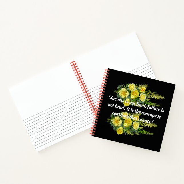 Carnet Citations de succès Image personnalisée Texte Carn (Intérieur)