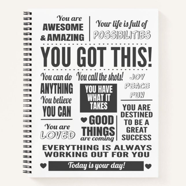 Carnet Citations Motivantes Vous Y Arrivez (Devant)