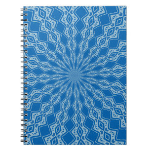 Carnet Citronnade bleu électrique et chou frisé ondulé aq