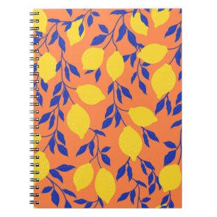 Carnet Citrons stylisés Vintage Motif tropical