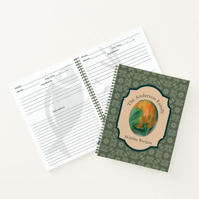 Carnet Citrouille d'automne et feuille de vacances d'auto (Intérieur)
