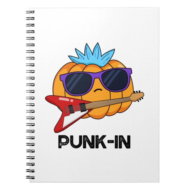 Carnet Citrouille de rock punk drôle Pun-in  (Devant)