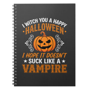 Carnet Citrouille de vampire drôle d'Halloween