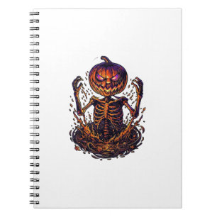 Carnet Citrouille d'Halloween squelette Portail de Magie