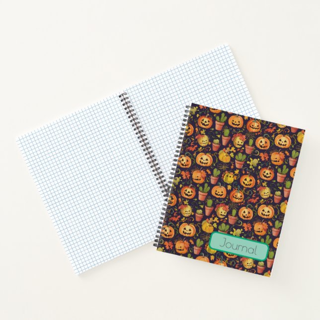 Carnet Citrouille et Cactus inspirés de l'automne rapide  (Intérieur)