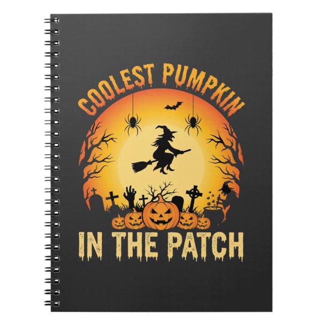 Carnet Citrouille la plus cool d'Halloween dans le patch  (Devant)
