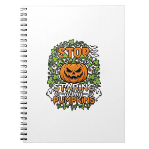 Carnet Citrouilles Arrêtez de Regarder Halloween Fantômes