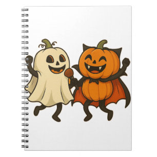 Carnet Citrouilles dansants en costumes d'Halloween - Fun