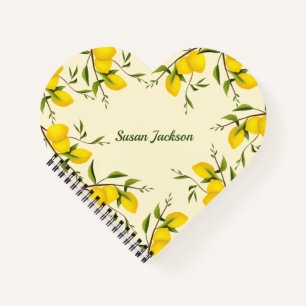 Carnet Citrus citron en forme de coeur Botanique Personna