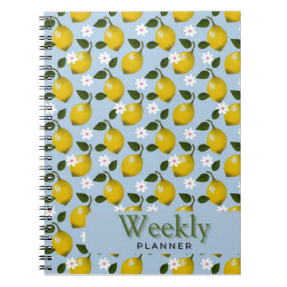 Carnet Citrus frais et Motif de fleurs de citron