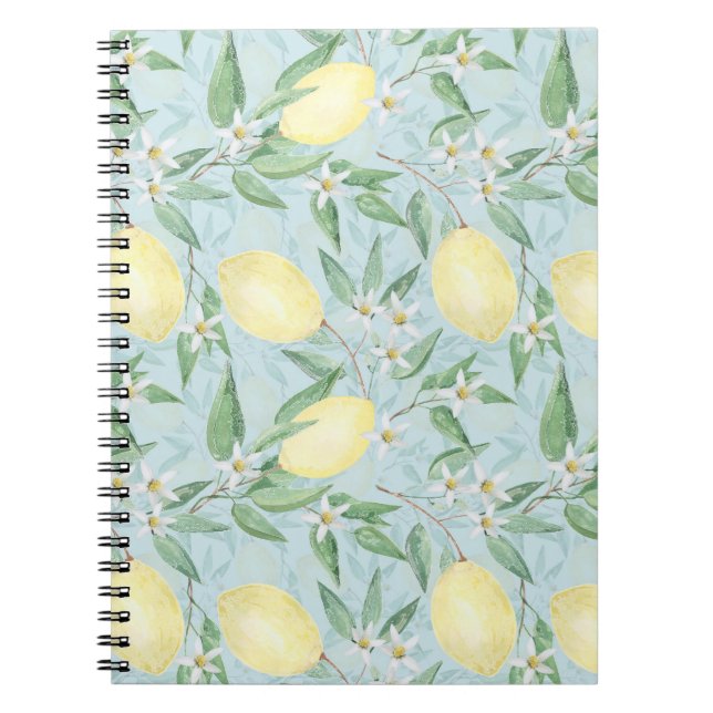 Carnet Citrus jaune citron frais (Devant)
