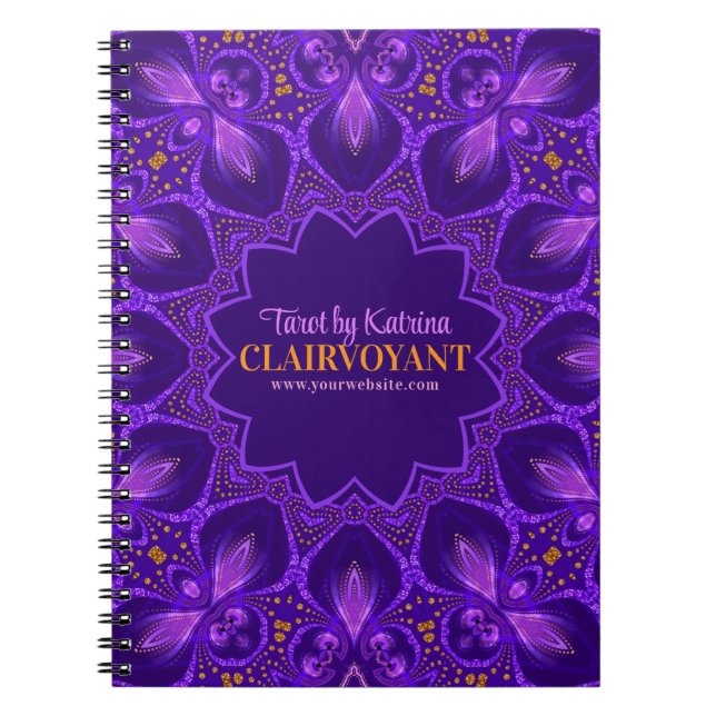 Carnet Clairvoyant violet de Bohème Tarot déesse (Devant)