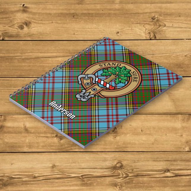Carnet Clan Anderson Crest sur Tartan (Créateur téléchargé)