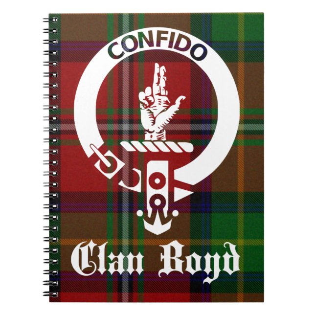Carnet Clan Boyd Crest Tartan (Devant)