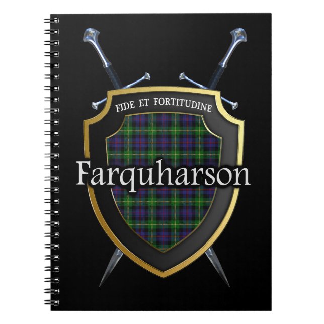 Carnet Clan Farquharson Tartan Shield & Swords (Devant)