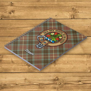Carnet Clan Fraser Crest sur le tartare de chasse Patinée