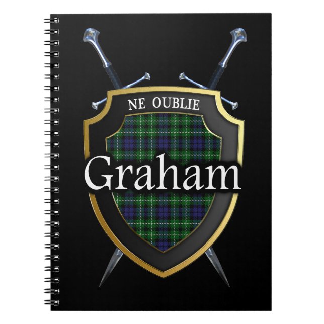 Carnet Clan Graham Tartan Shield & Swords (Devant)