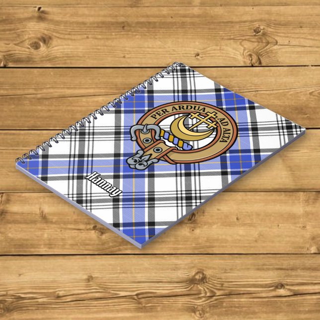 Carnet Clan Hannay Crest sur Tartan (Créateur téléchargé)