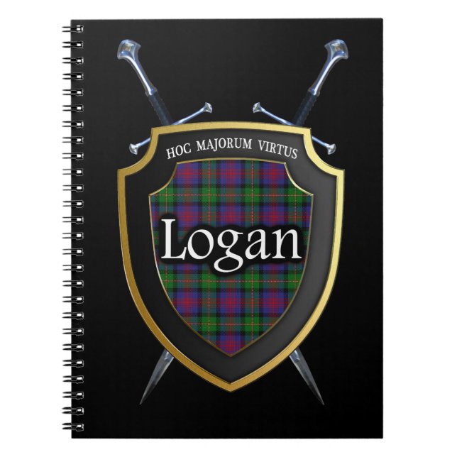 Carnet Clan Logan Tartan Shield & Swords (Devant)