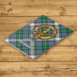 Carnet Clan MacDowall Crest sur Tartan