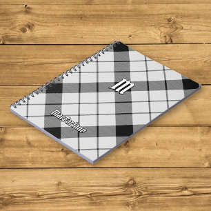 Carnet Clan MacFarlane Tartan noir et blanc