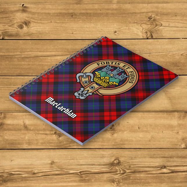 Carnet Clan MacLachlan Crest sur Tartan (Créateur téléchargé)