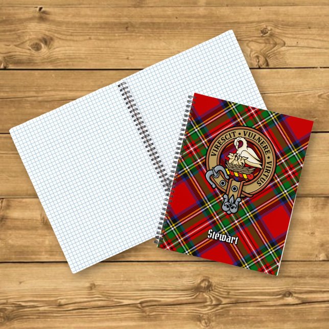 Carnet Clan Stewart Crest sur Royal Tartan (Créateur téléchargé)