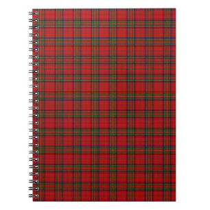 Carnet Clan Stewart Royal Scottish Tartan Plaid Motif