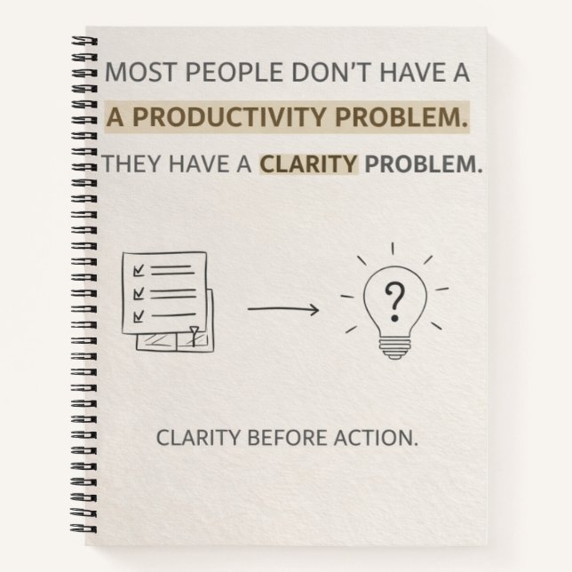 Carnet Clarity before Actions Notbook  (Devant)
