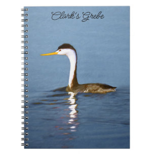 Carnet Clark's Grebe Painting - Art original pour les ois