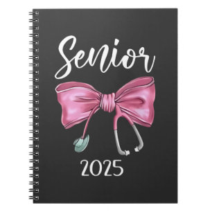 Carnet Classe Coquette Senior 2025 de 2025 de vaches rose